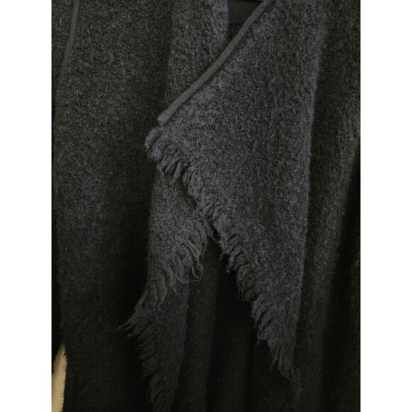 VINCE. Black Merino Wool Mohair Chunky Nubby Cardigan Sweater Coat Oversized XS - Picture 7 of 12